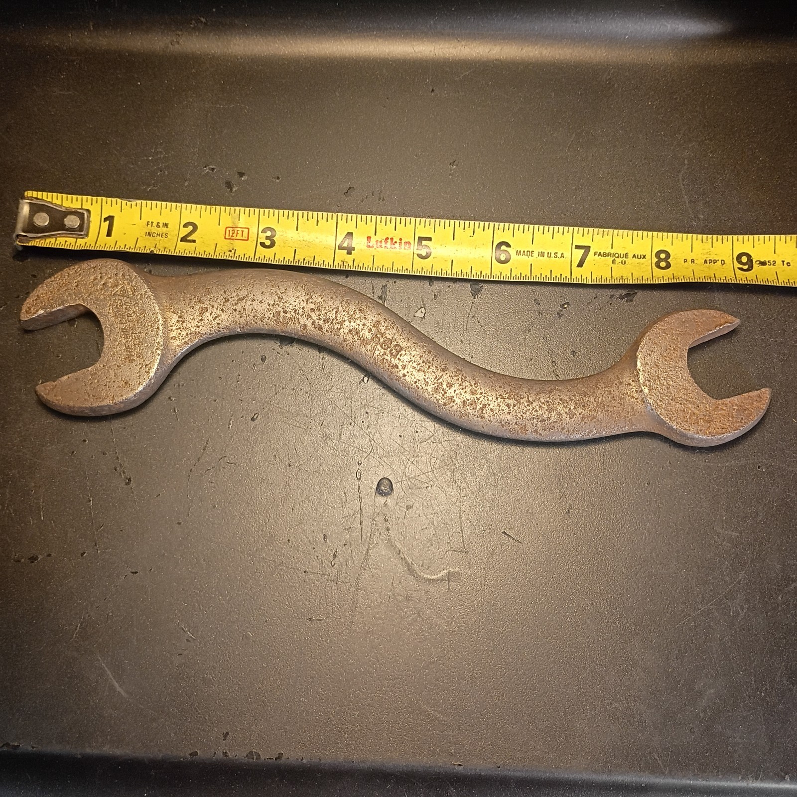 Antique Pre 1926 Billings & Spencer Co. Model 663 S Curve Wrench 9\