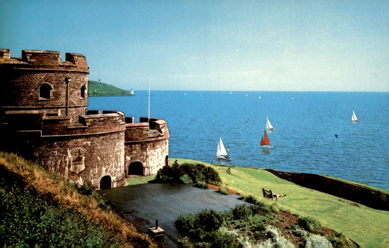 St. Mawes Castle and St. Anthony View Postcard