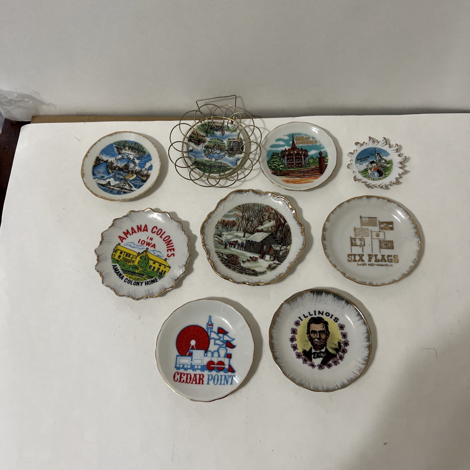 Lot Of 9Vintage State Plates. Vintage Plates. Antiques. Rare Plates Lot Of 9Vintage State Plates. Vintage Plates. Antiques. Rare Plates