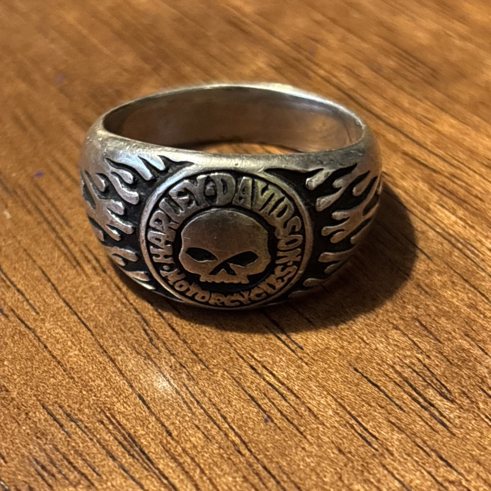 Vintage 925 Sterling Silver Harley Davidson Biker Willie G Skull Ring Size Vintage 925 Sterling Silver Harley Davidson Biker Willie G Skull Ring Size