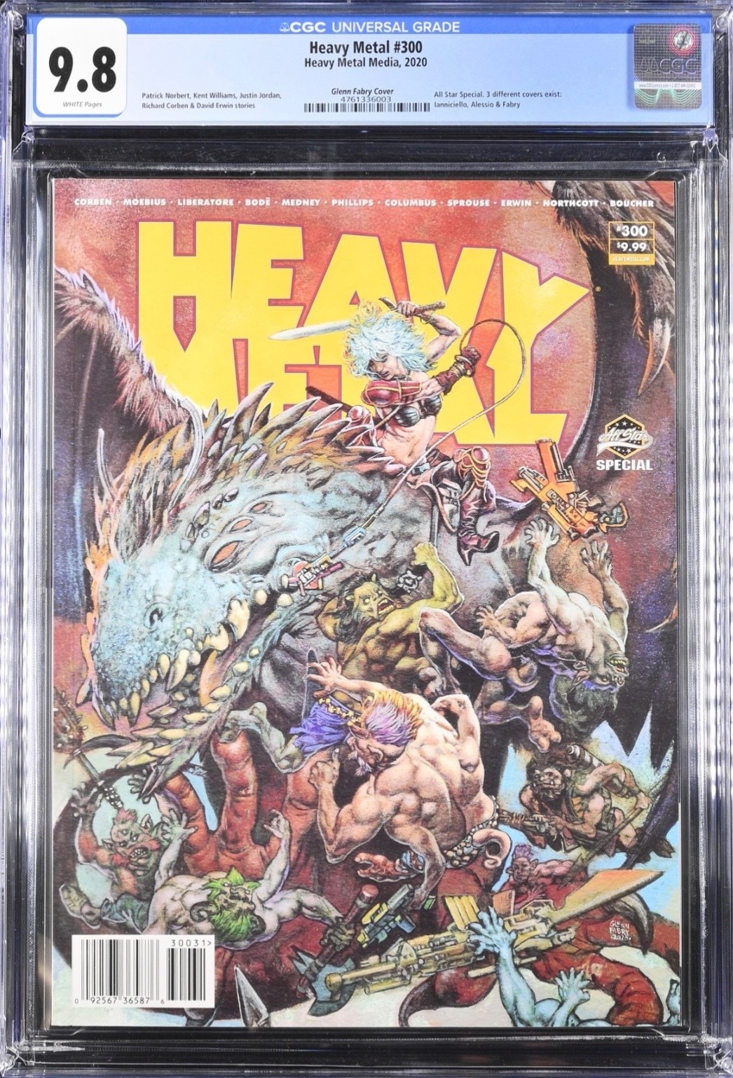 Heavy Metal #300 Glenn Fabry - Taarna Cover, CGC 9.8