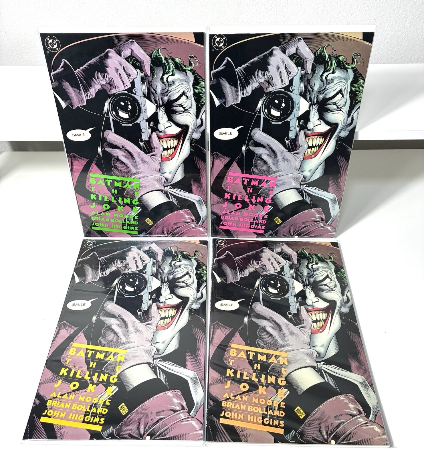 Batman The Killing Joke 1st Print + 2nd / 3rd / 4th Print DC Comics 1988 4 Books Batman The Killing Joke 1st Print + 2nd / 3rd / 4th Print DC Comics 1988 4 Books
