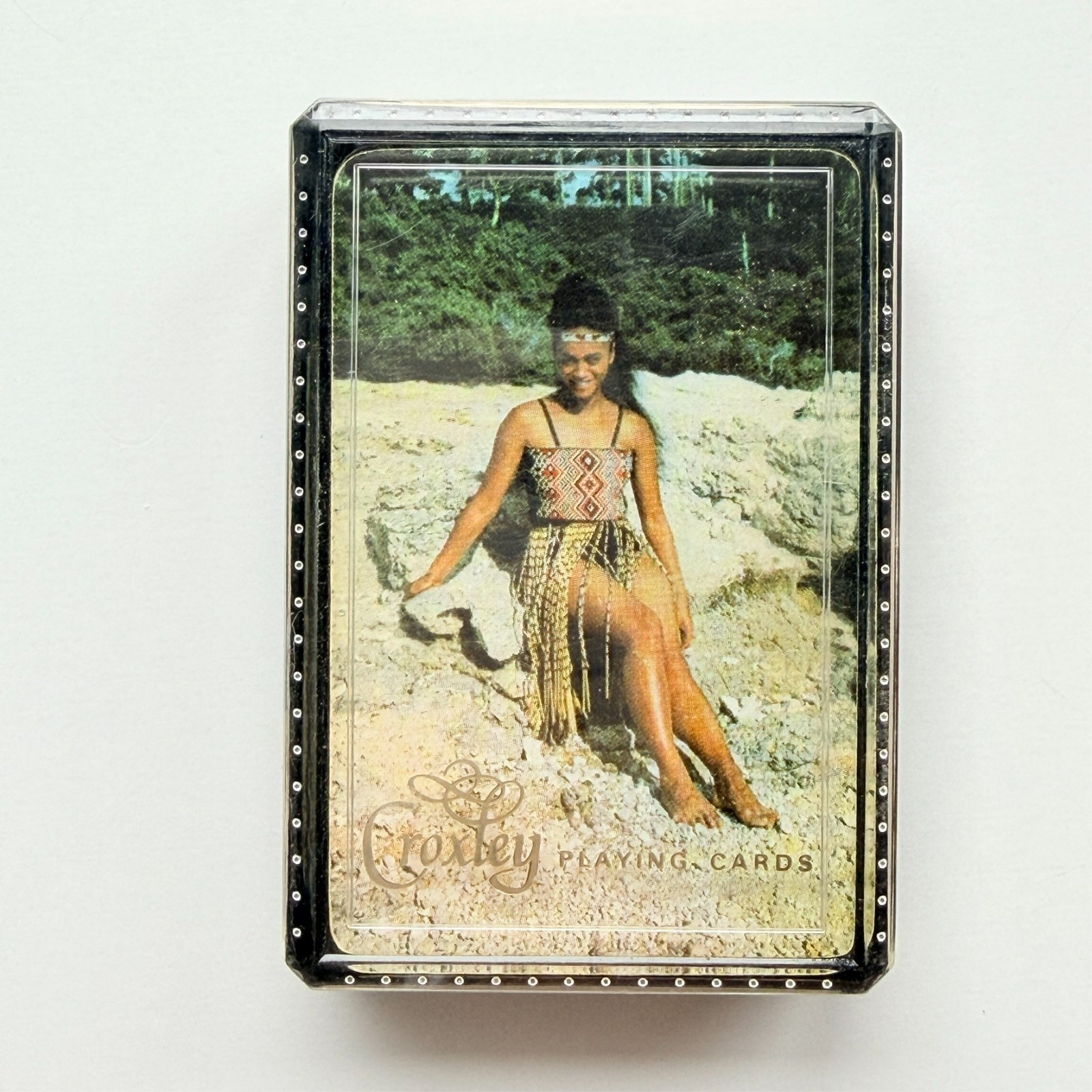 Vintage 1960s Croxley Maori Girl Souvenir Playing Cards NZ John Dickinson Full