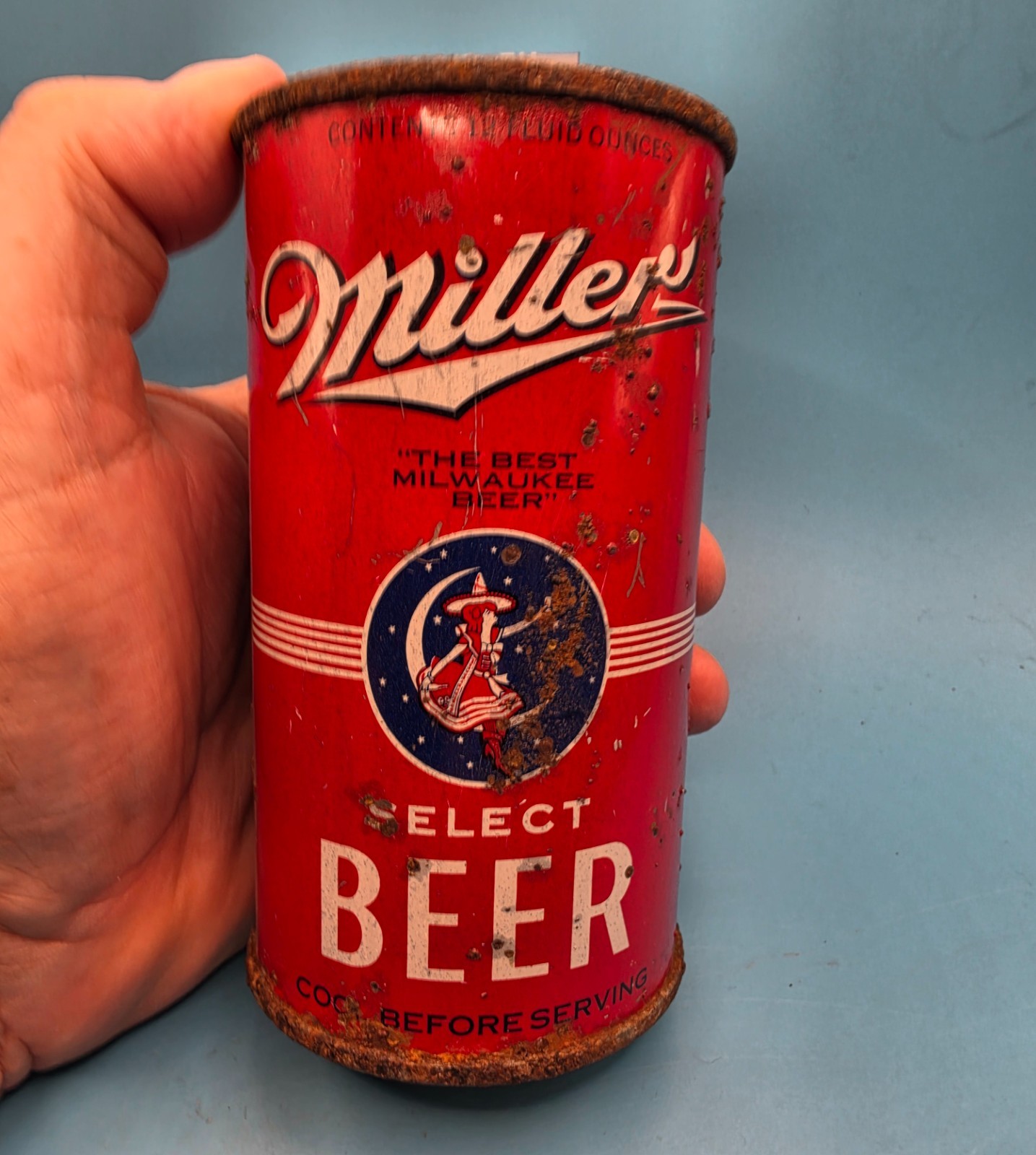 Cool Miller Select IRTP/OI Beer Flat Top Beer Can