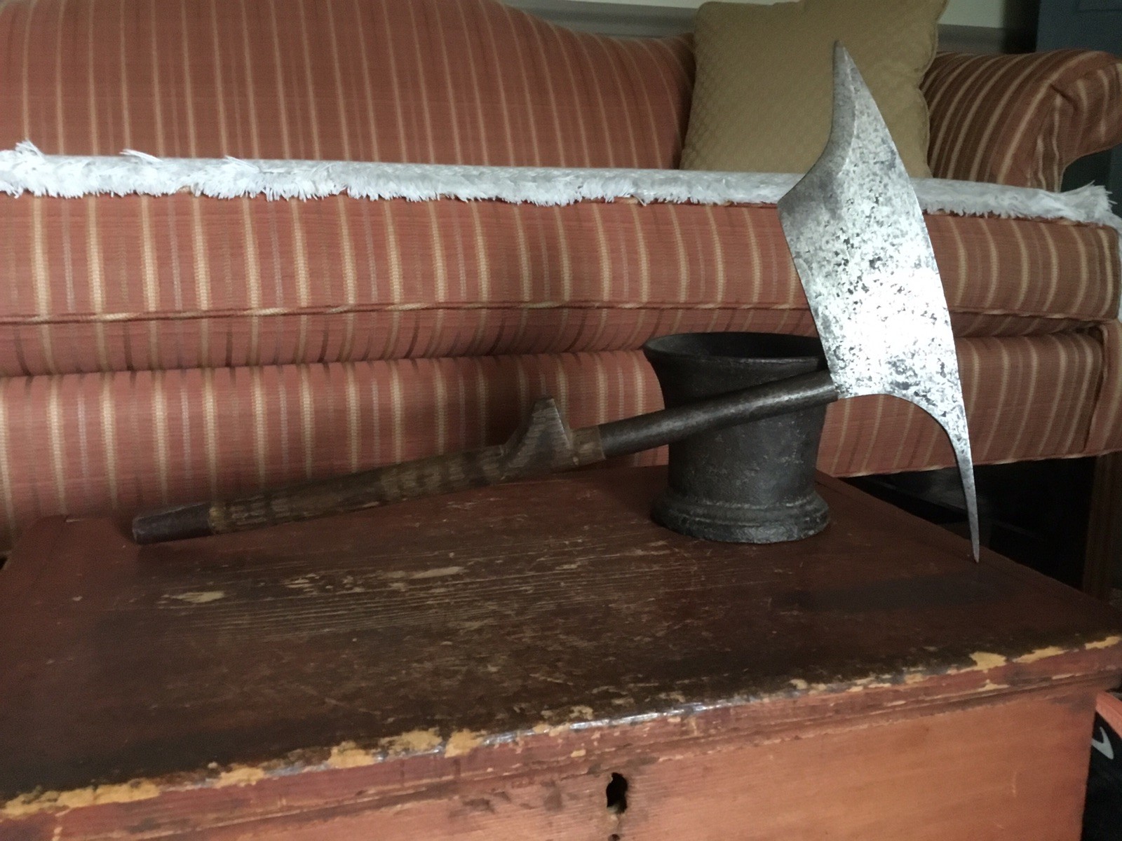 ANTIQUE AUTHENTIC DECORATED IGOROT TRIBAL WARRIOR HEAD HUNTERS AXE AX WEAPON