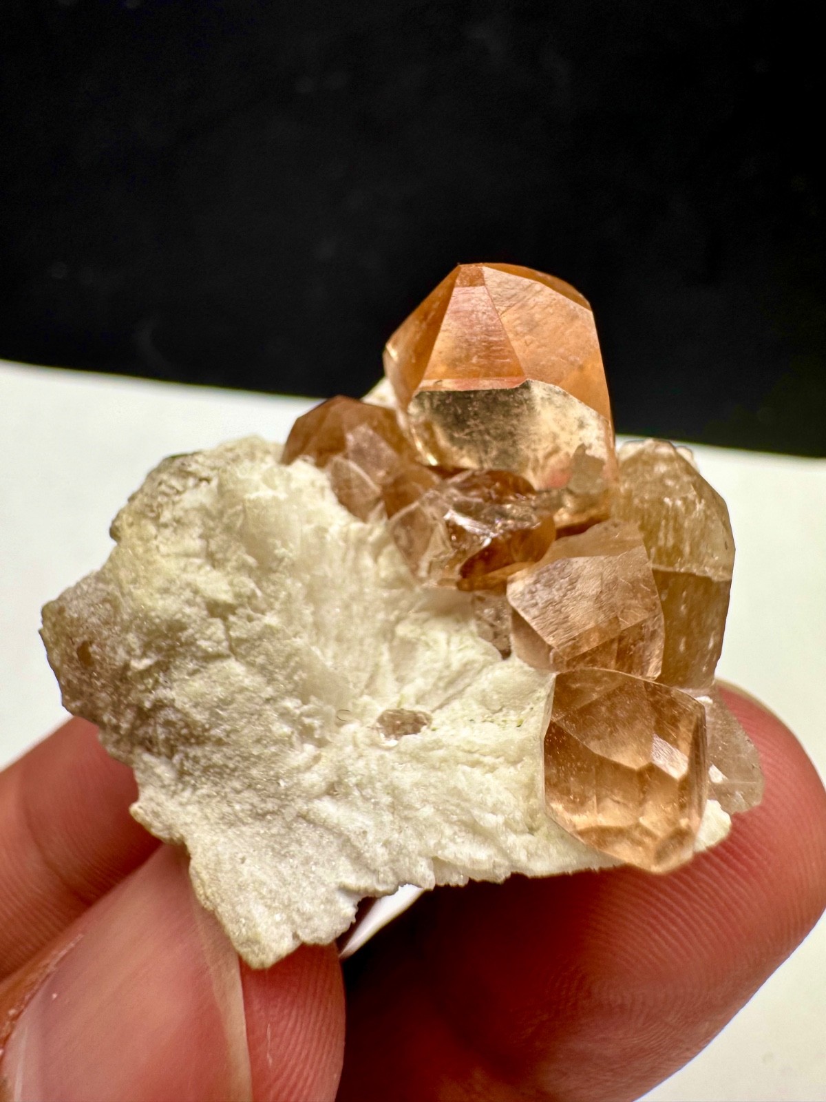 Beautiful Transparent Topaz Golden Crystal on Albite Combine Specimen 130 CTS