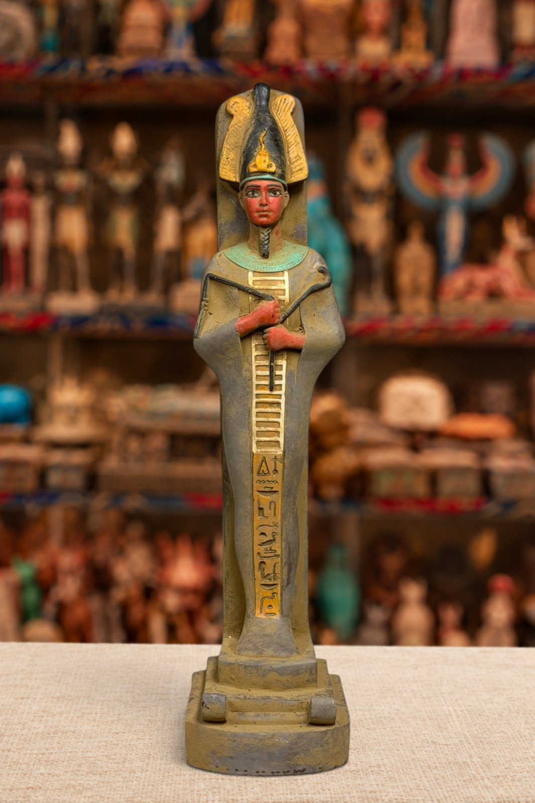 Museum Piece Large Osiris Statue Lord of the Underworld in Ancient Egypt