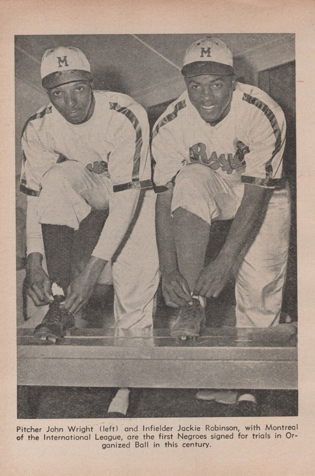 1945 Jackie Robinson Montreal Minor League International Baseball Article 1940s 1945 Jackie Robinson Montreal Minor League International Baseball Article 1940s
