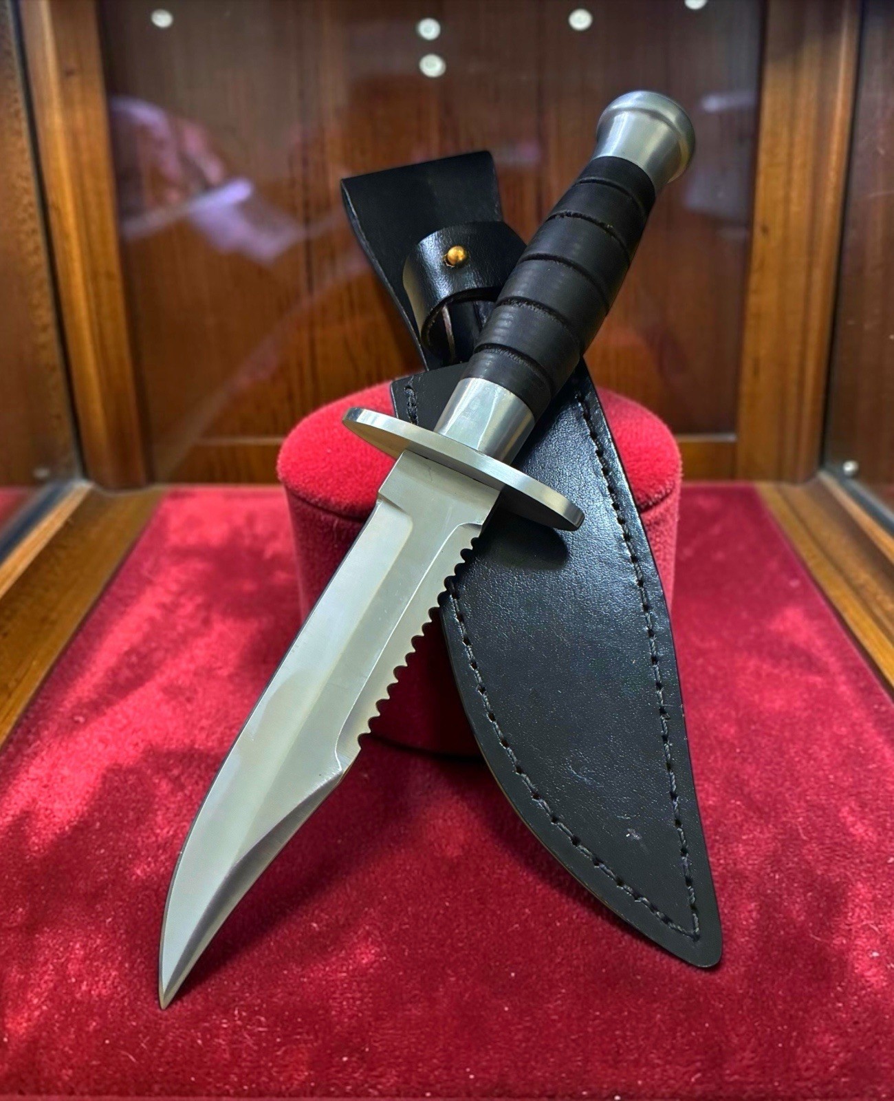 Custom Russian Combat Knife Military Tactical Serrated Leather Russian Knife