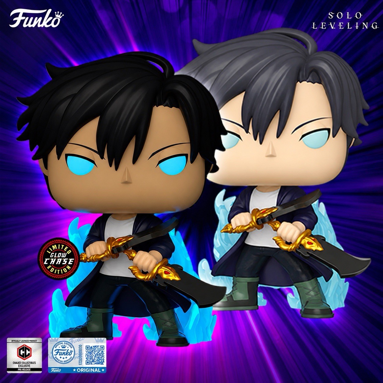 Funko Pop Sung Jinwoo #2496 Solo Leveling CHASE + COMMON (Set 2) CC PR PRESALE Funko Pop Sung Jinwoo #2496 Solo Leveling CHASE + COMMON (Set 2) CC PR PRESALE