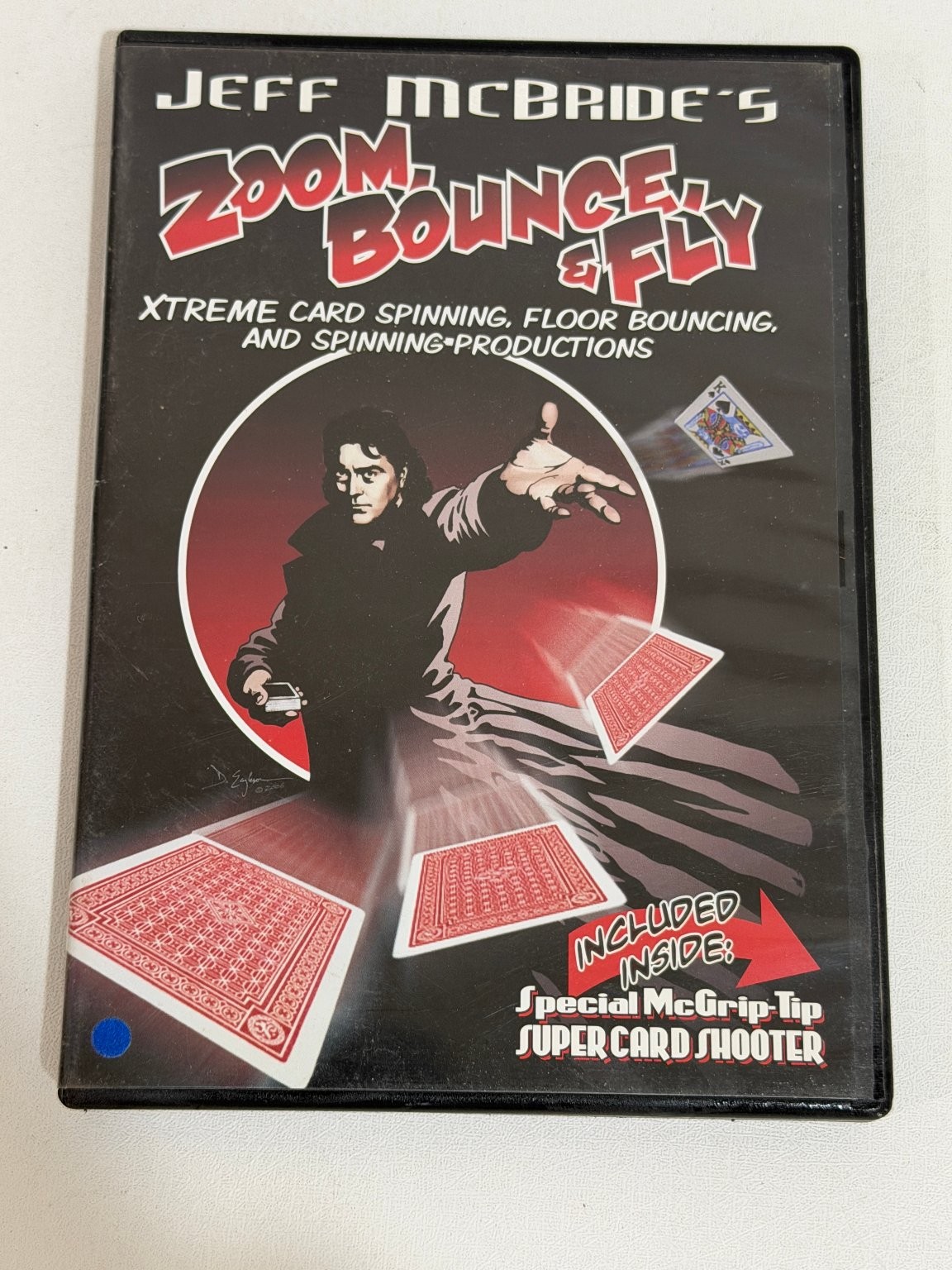 Jeff McBride\'s Zoom Bounce & Fly Magic Trick DVD Card Spinning McGrip-Tip