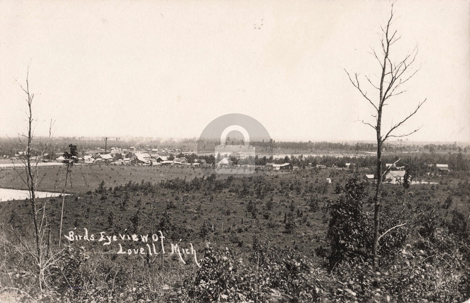 Bird's-Eye View of Lovell MI Michigan 1911 RPPC Photo Postcard COPY Bird's-Eye View of Lovell MI Michigan 1911 RPPC Photo Postcard COPY