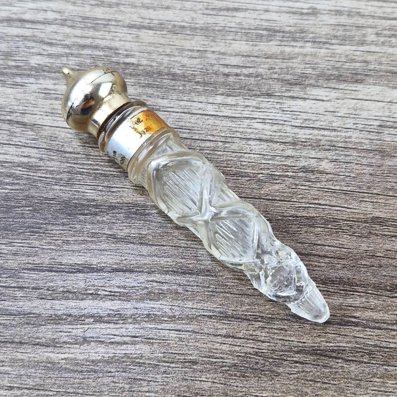 Vintage AVON RAPTURE 1 Dram Icicle Empty Perfume Mini Collectible Glass Bottle
