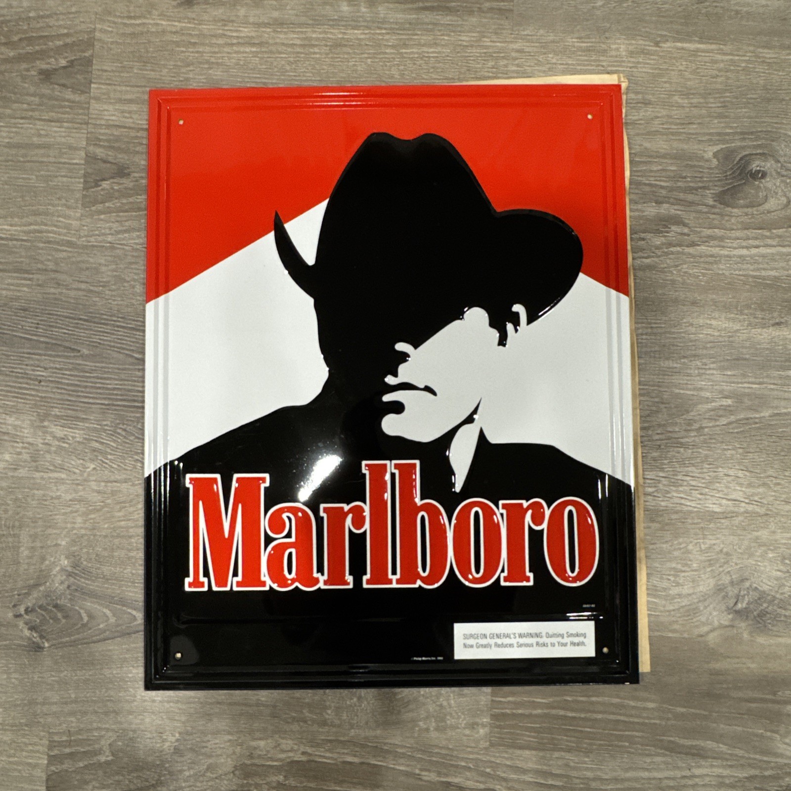 Authentic 1992 Marlboro Embossed 17x21 metal advertisement signs Authentic 1992 Marlboro Embossed 17x21 metal advertisement signs