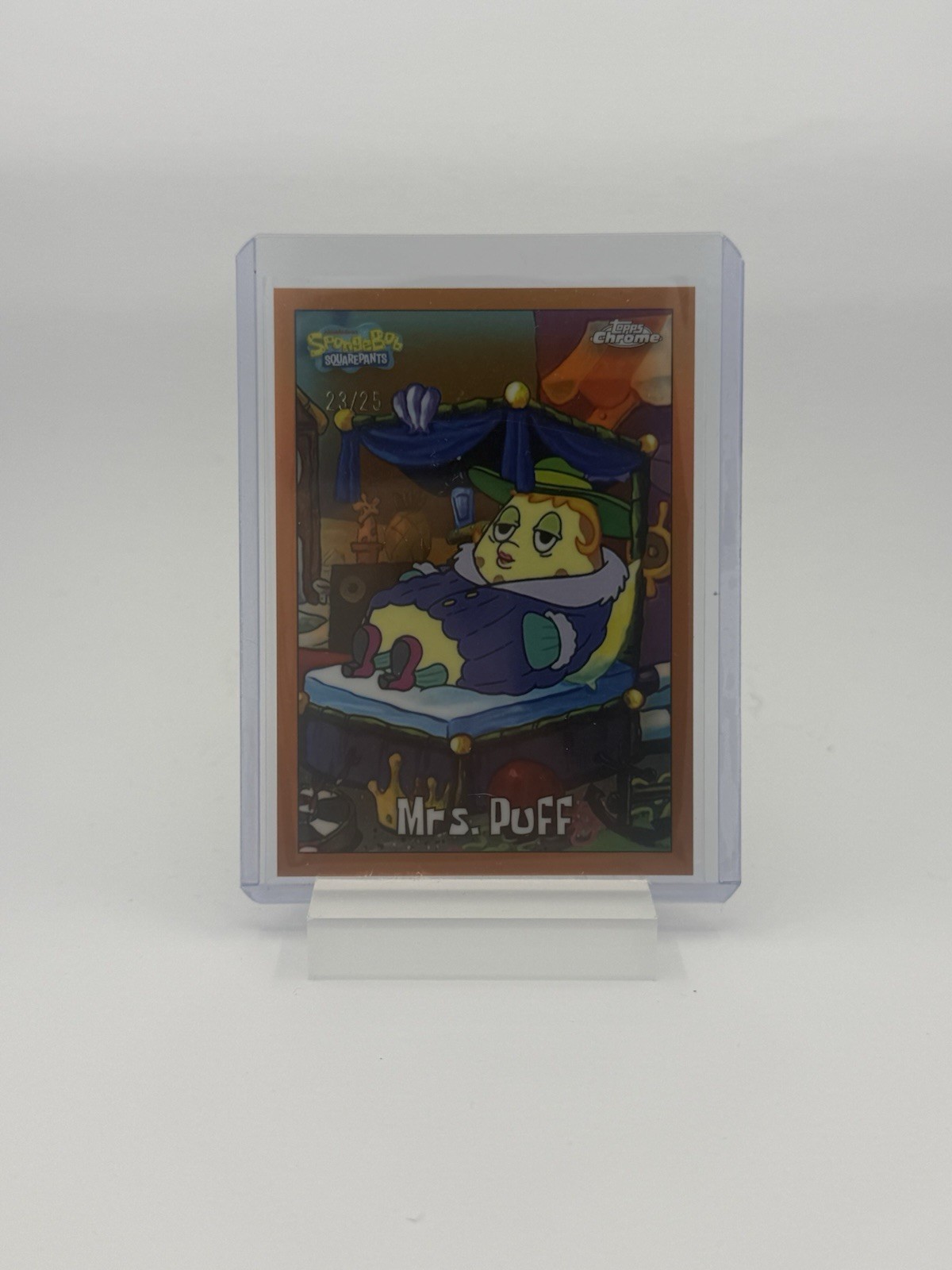 2025 Topps Chrome SpongeBob Mrs. Puff Orange Refractor /25
