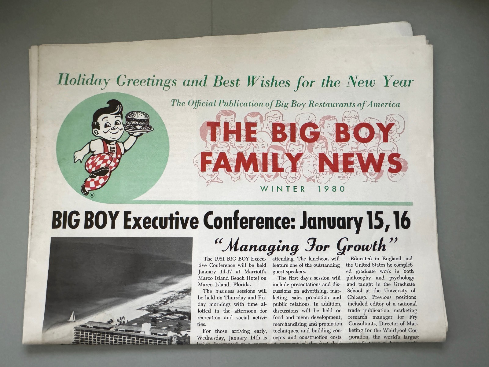1980 Bobs Big Boy Family News Employee Newspaper Vintage Restaurant Ephemera