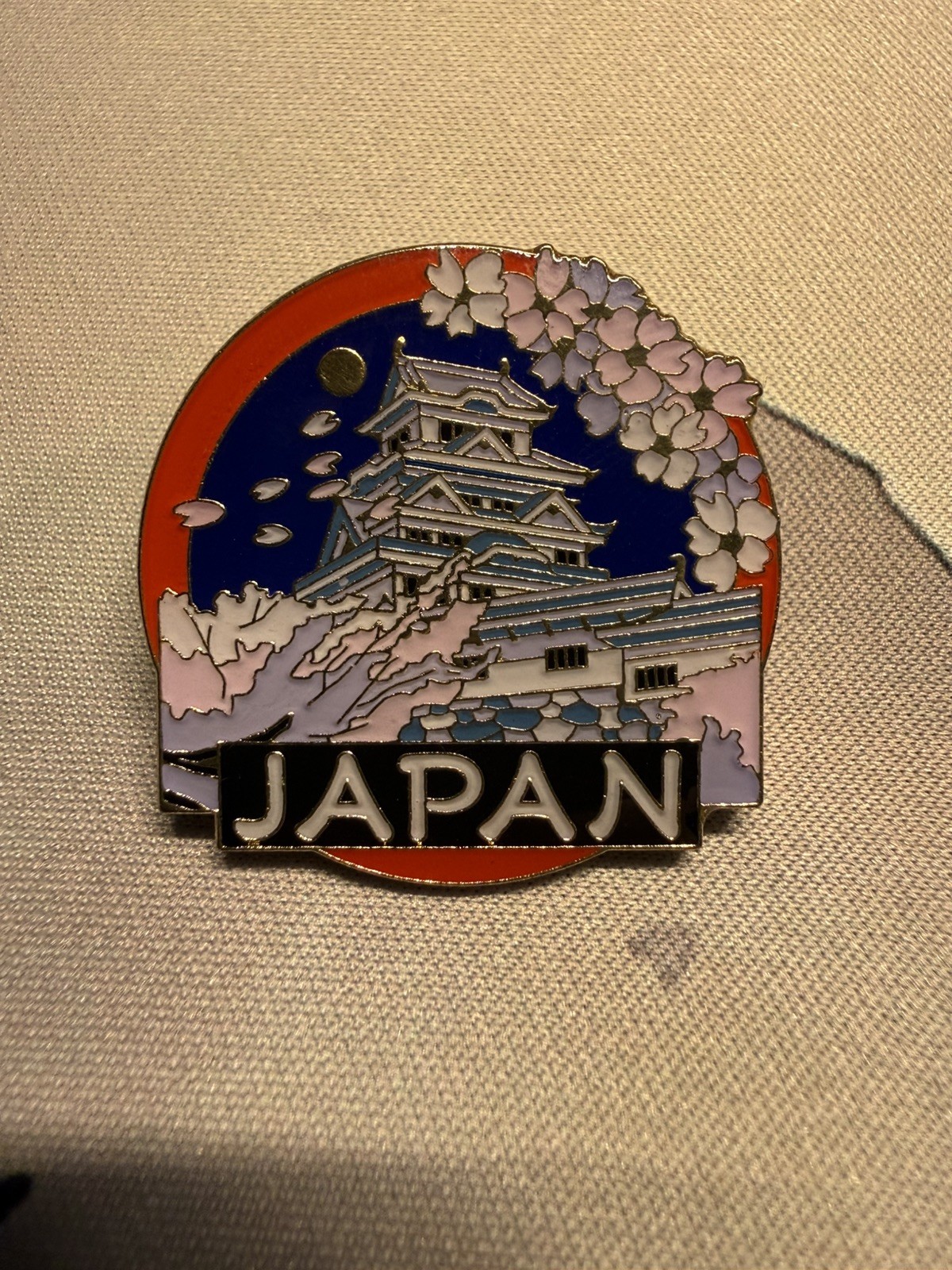 Japan Castle Vintage Cherry Blossom Pagoda Scenic Travel Souvenir Lapel Hat Pin Japan Castle Vintage Cherry Blossom Pagoda Scenic Travel Souvenir Lapel Hat Pin