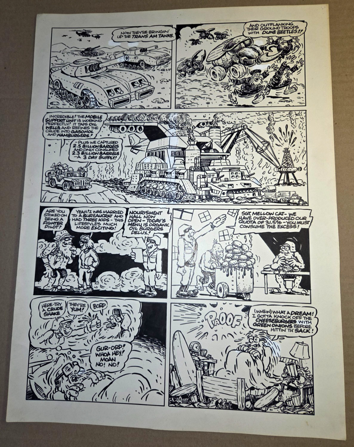 Skateboarder Magazine 1981 Original Artwork Cartoon Feature Ted Richards EX RARE