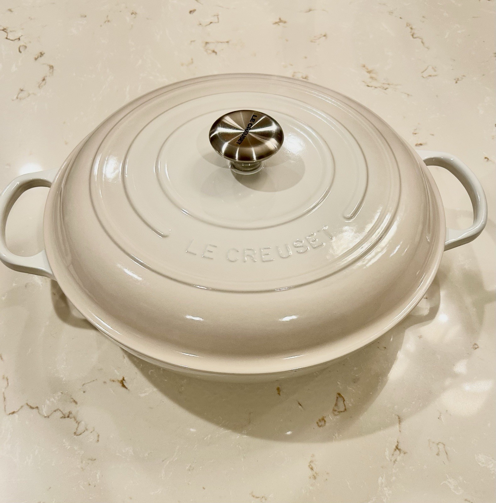 Le Creuset 5 Qt Enameled Cast Iron Signature Braiser for Meringue