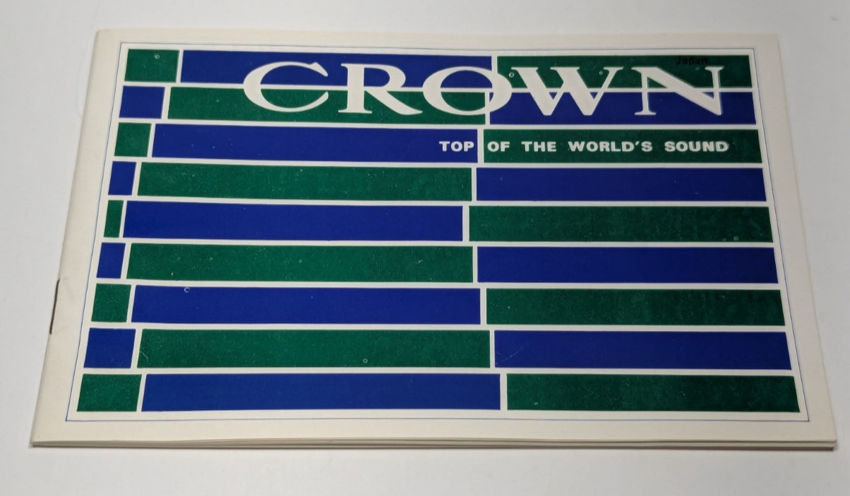 Vintage Brochure Crown Japan Stereo Cassette Entertainment Turntables TV Radio Vintage Brochure Crown Japan Stereo Cassette Entertainment Turntables TV Radio