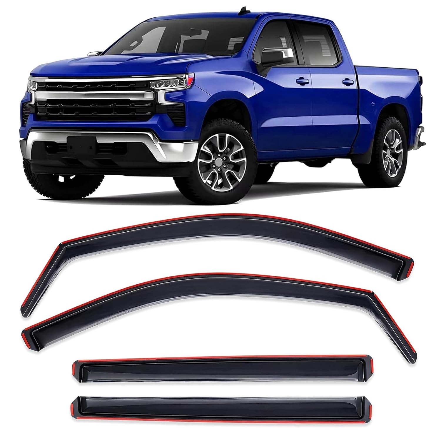 in-Channel Extra Durable Rain Guards for Chevy Silverado/GMC Sierra 1500 2019-20 in-Channel Extra Durable Rain Guards for Chevy Silverado/GMC Sierra 1500 2019-20
