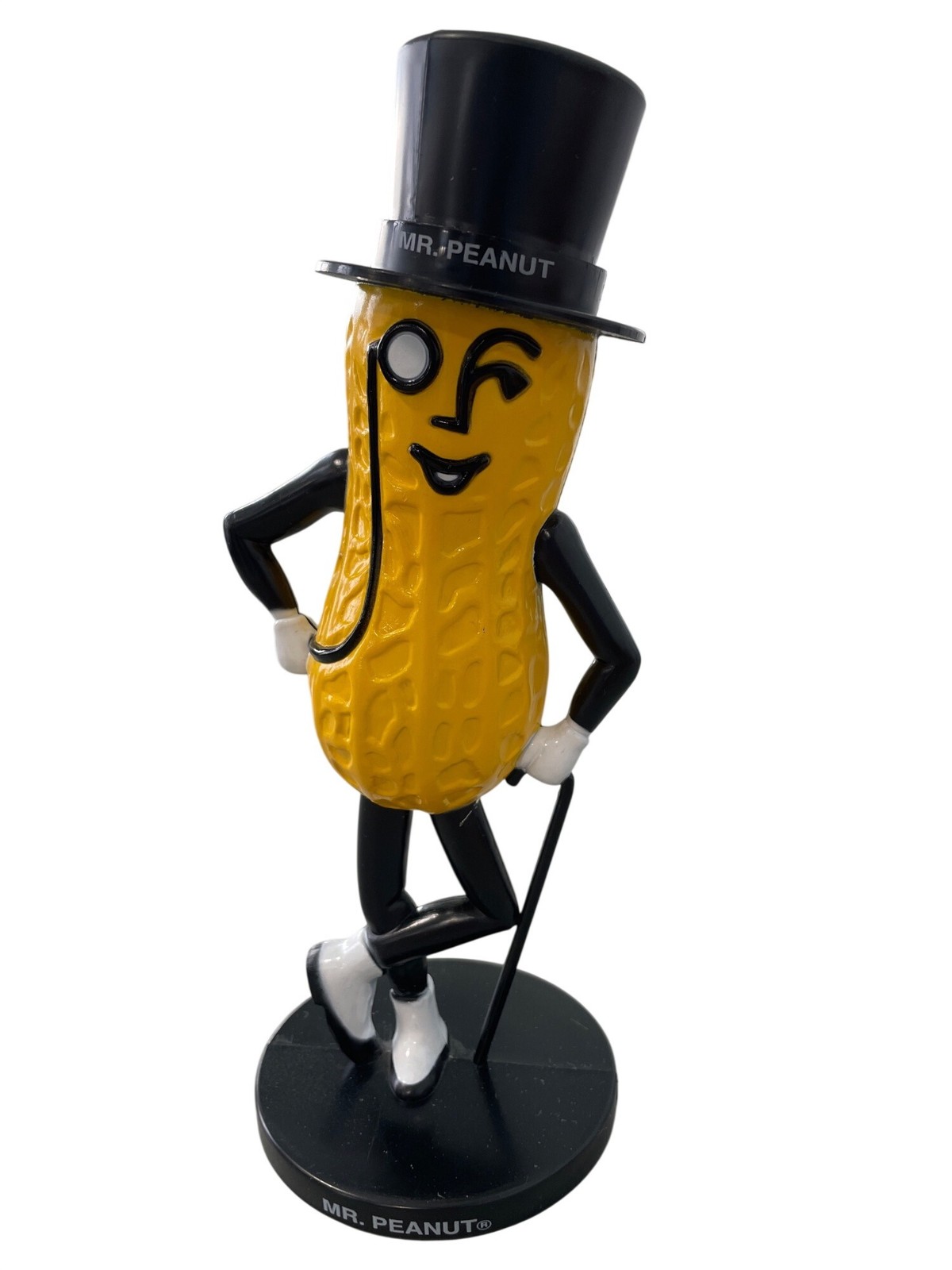 Vintage 90s Planters Mr. Peanut Coin Bank Figurine Black Yellow 1990 Collectible Vintage 90s Planters Mr. Peanut Coin Bank Figurine Black Yellow 1990 Collectible