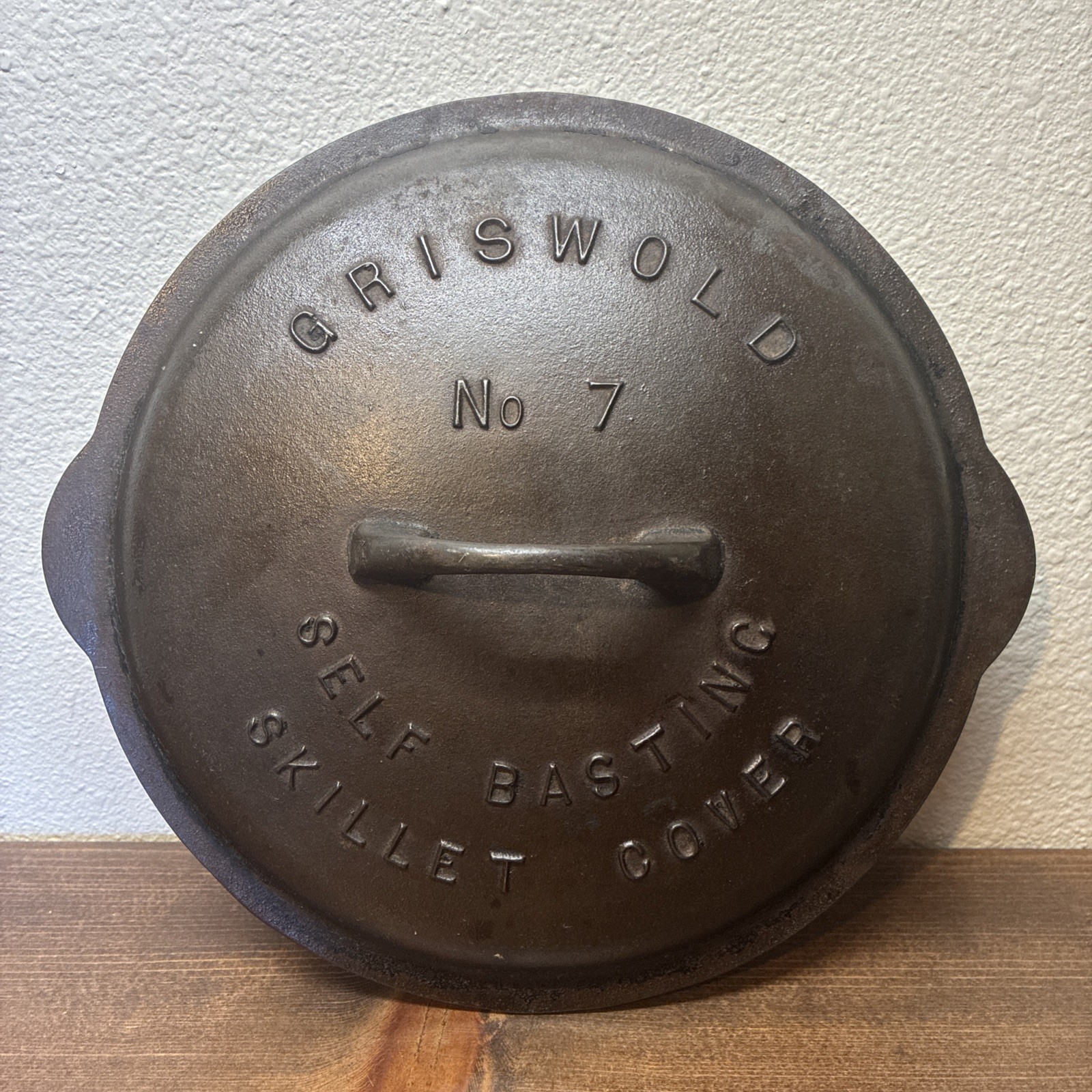 VTG Griswold No 7 Cast Iron Skillet Cover ONLY 467 Self Basting Erie PA USA VTG Griswold No 7 Cast Iron Skillet Cover ONLY 467 Self Basting Erie PA USA
