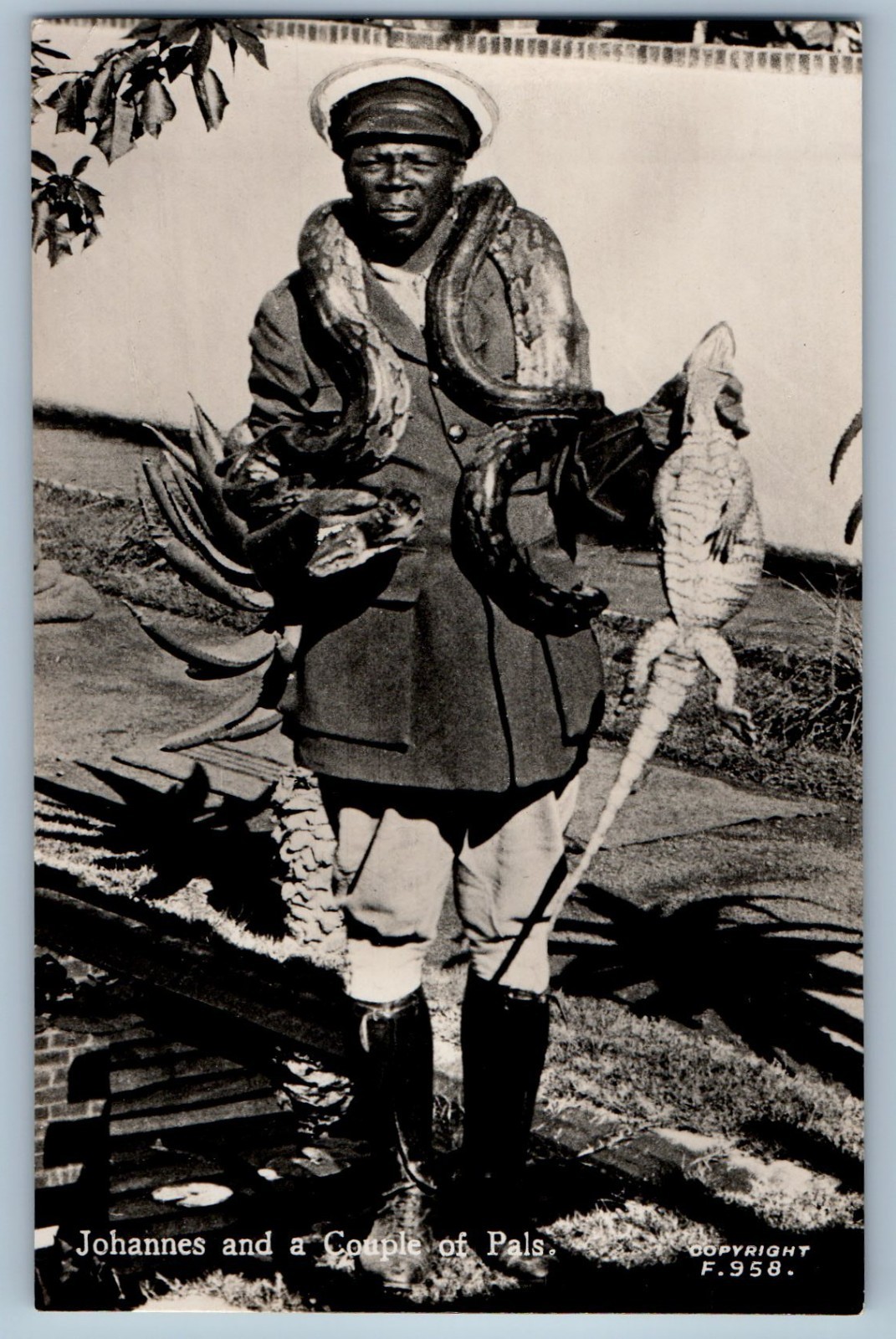 South Africa Postcard Johannes and a Couple of Pals c1910 RPPC Photo