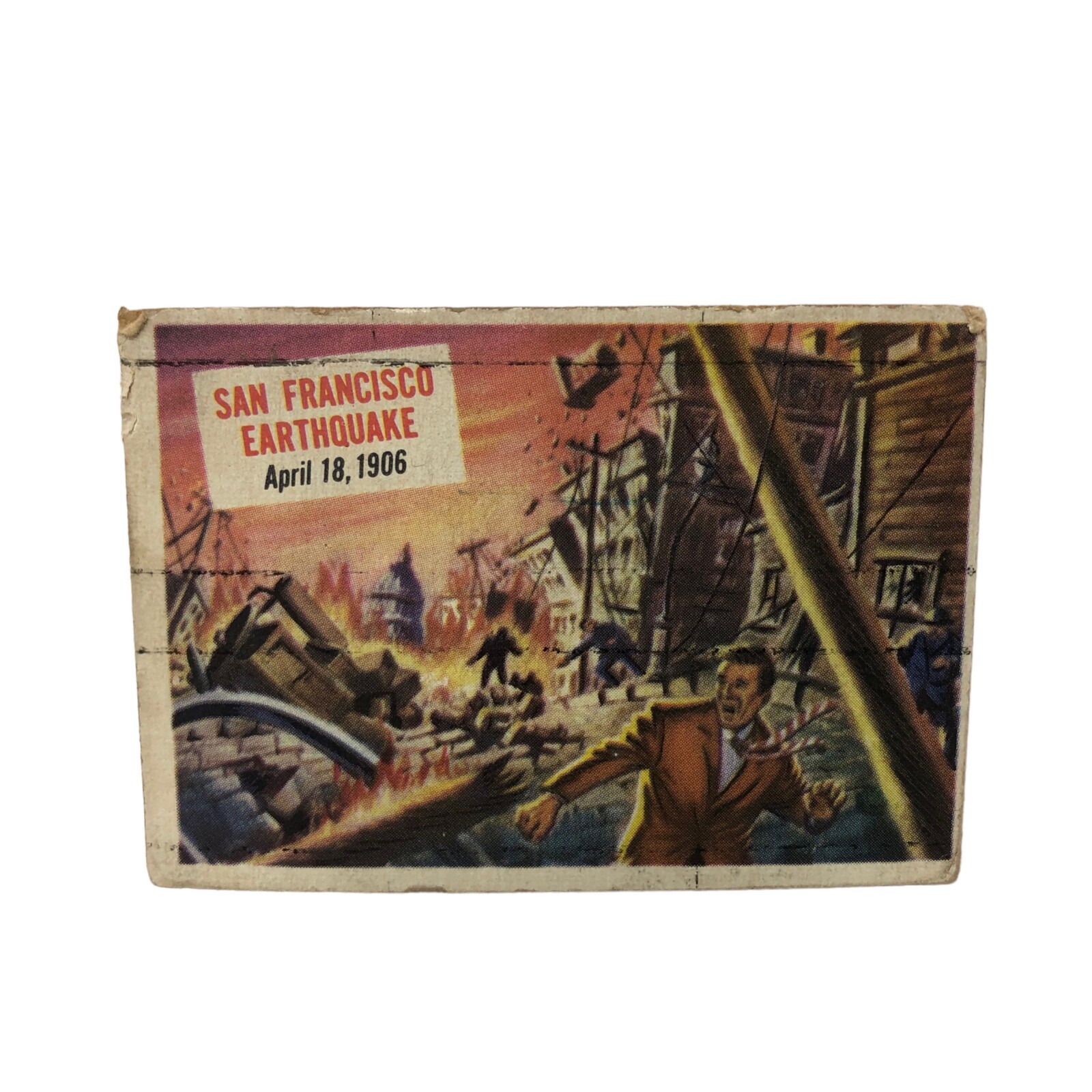 VTG 1954 Topps Scoops #1 San Francisco Earthquake Rocks