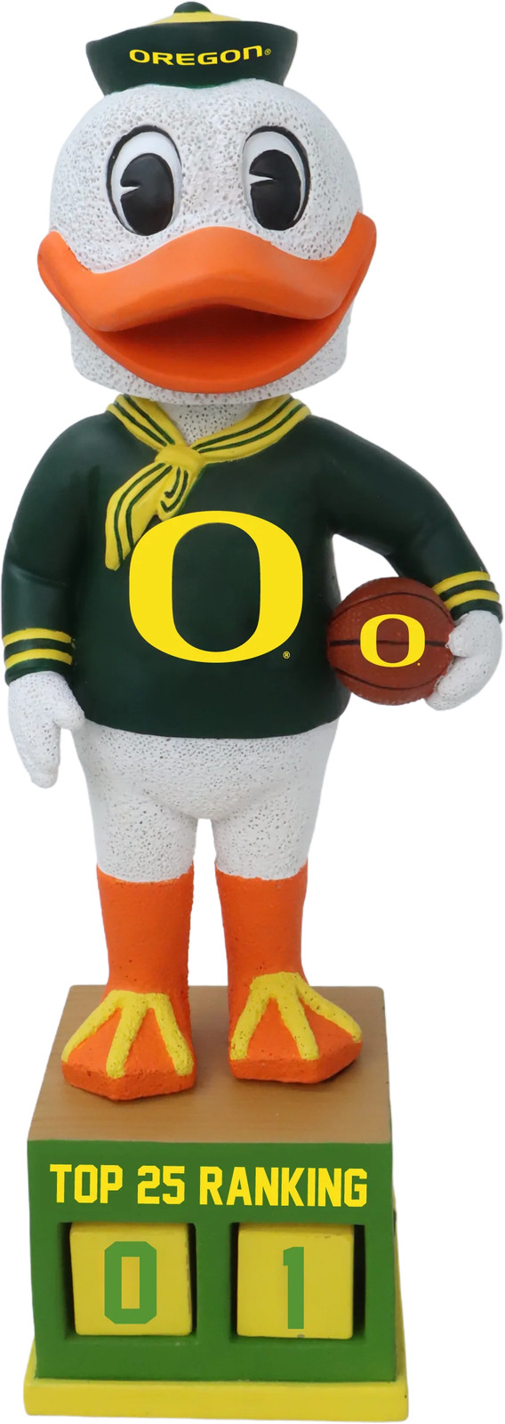 The Oregon Duck Oregon Ducks Basketball Top 25 Ranking Tracker Bobblehead The Oregon Duck Oregon Ducks Basketball Top 25 Ranking Tracker Bobblehead