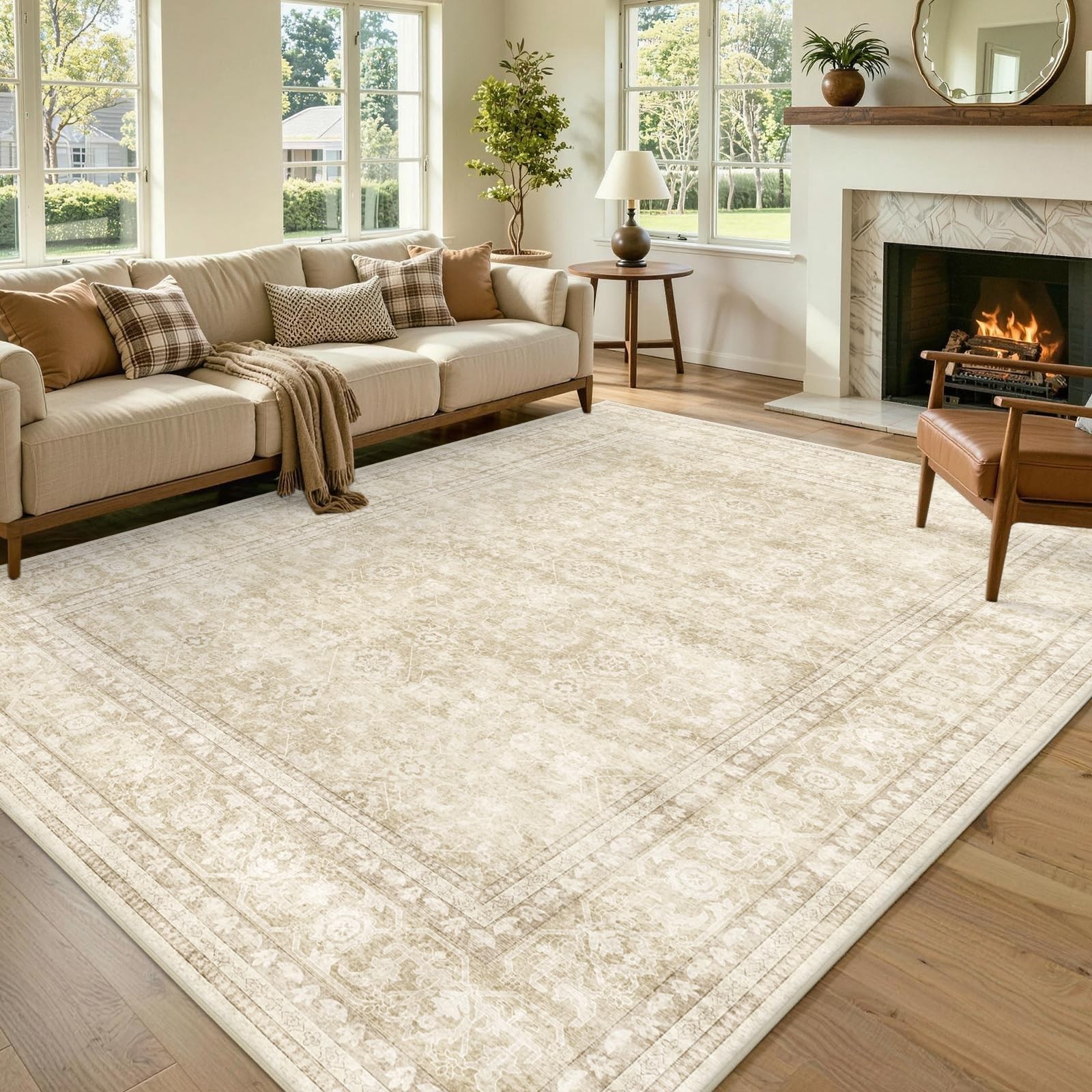 6x9 Ft Large Area Rugs for Living Room, Soft Non-Slip Machine Washable Rug, V... 6x9 Ft Large Area Rugs for Living Room, Soft Non-Slip Machine Washable Rug, V...
