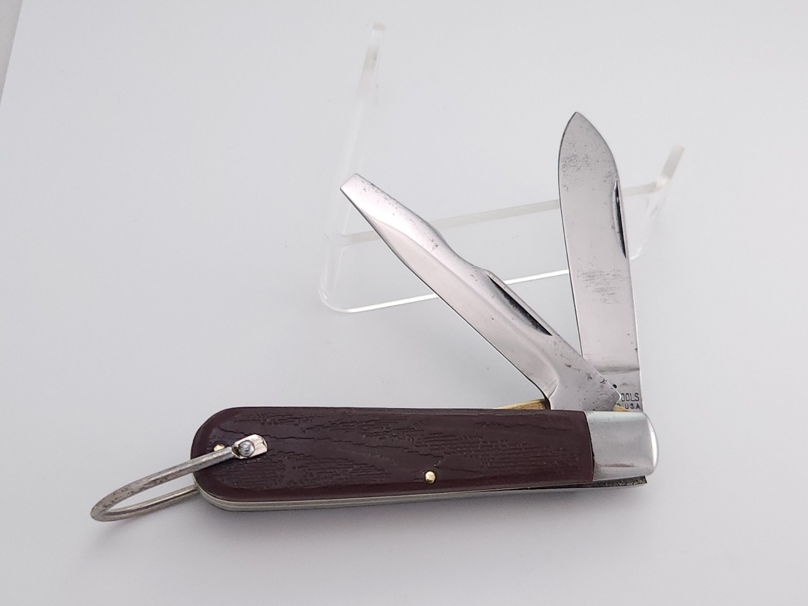 Vintage 1978 Klein Tools 1550-2 Electricians Pocket Knife P Tang Code USA Vtg