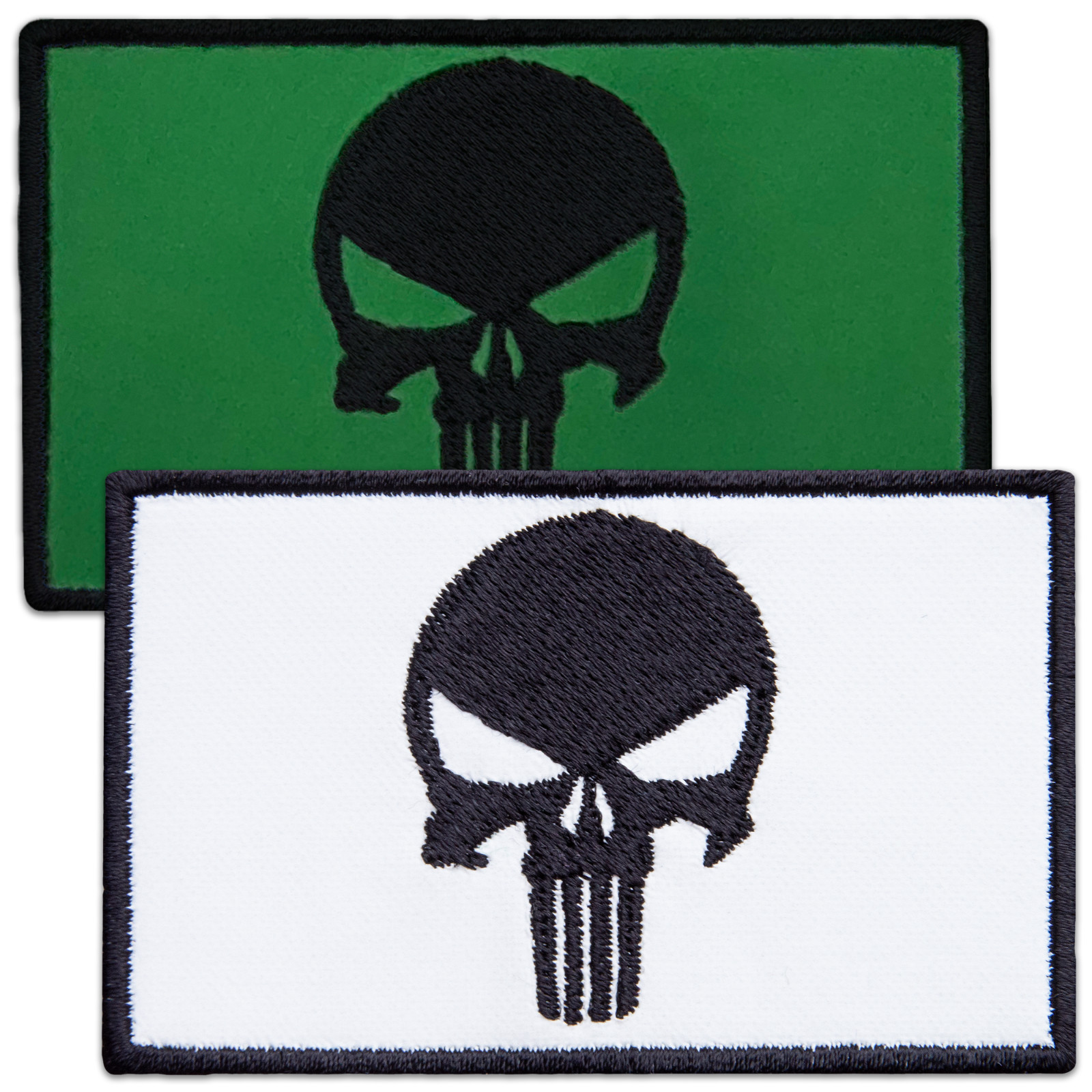 2Pcs Glow-in-the-Dark Skull Patch Set – Embroidered Tactical Morale Patches 2Pcs Glow-in-the-Dark Skull Patch Set – Embroidered Tactical Morale Patches