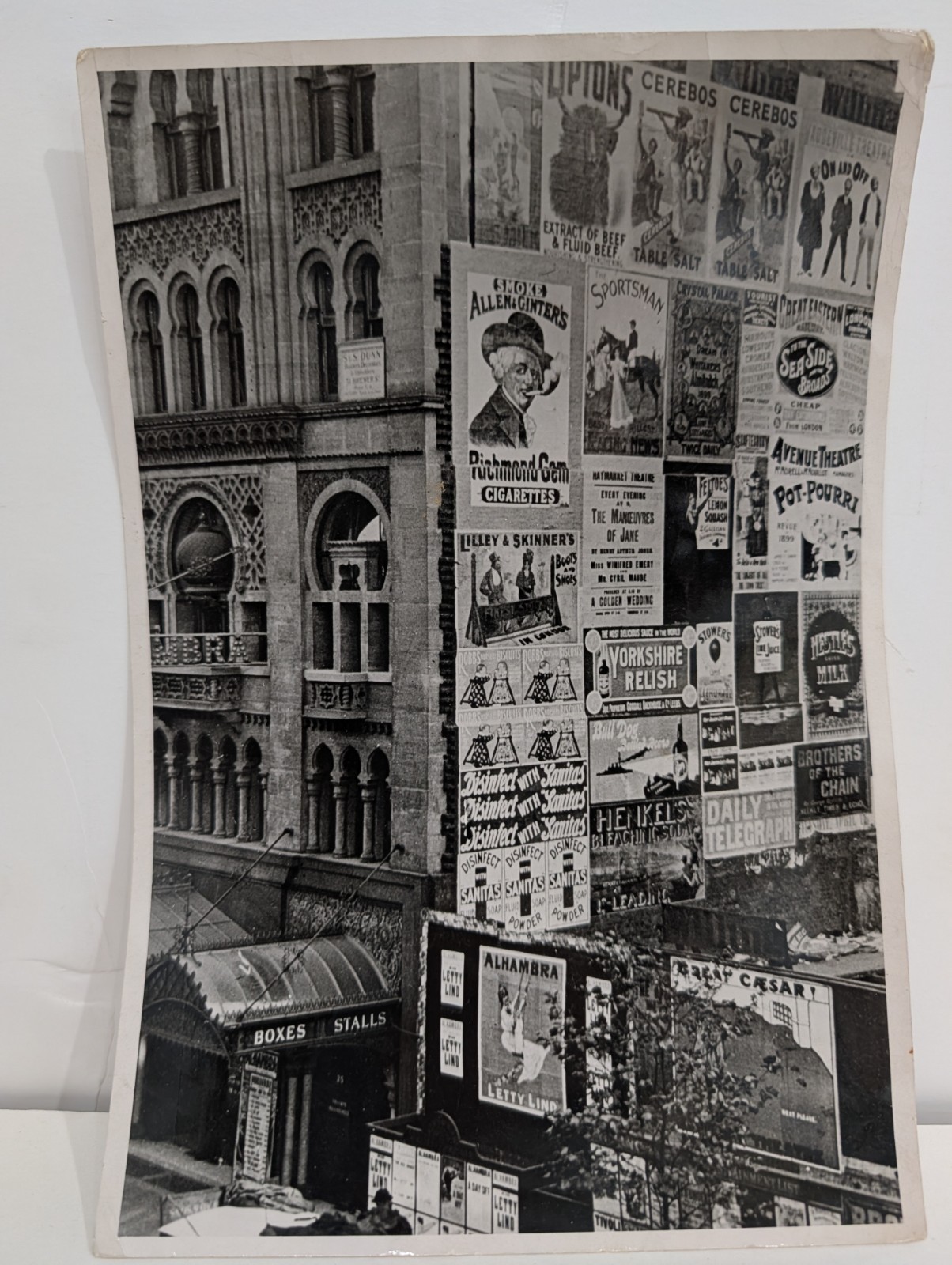 1899 London Alhambra Theatre Billboards Vintage Photo Aerofilms Advertising Art