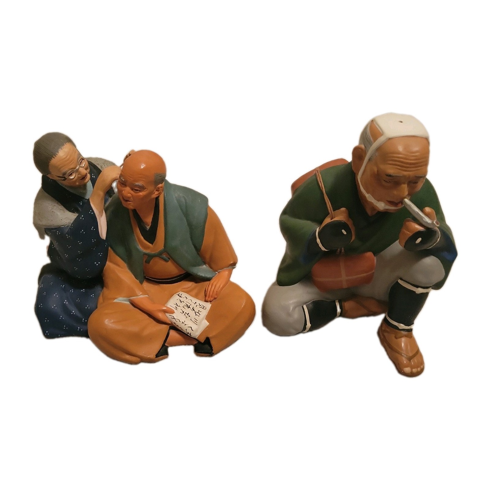 VINTAGE Japanese Doll KINKODO Couple Woman Cleaning Man Ears RARE 50’s - 60\'s VINTAGE Japanese Doll KINKODO Couple Woman Cleaning Man Ears RARE 50’s - 60\'s