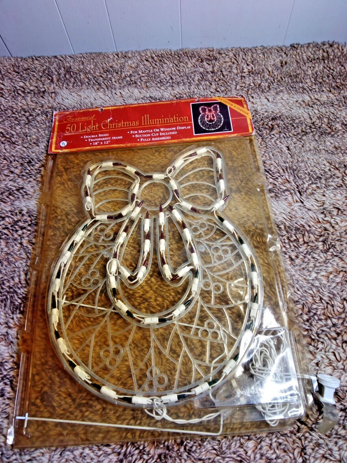 Vtg Foremost 50 Light Christmas Reef Illumination Mantle Or Window Display 18\
