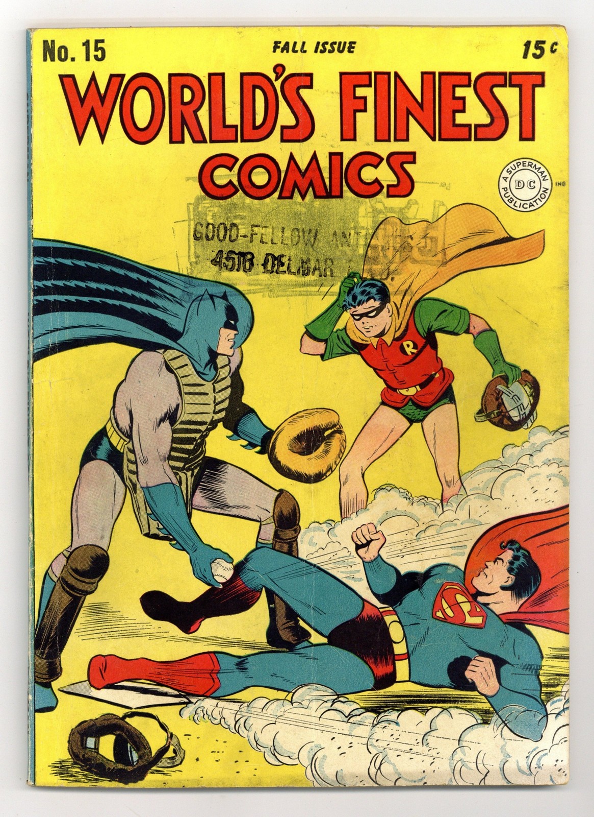 World\'s Finest Comics #15 GD/VG 3.0 1944