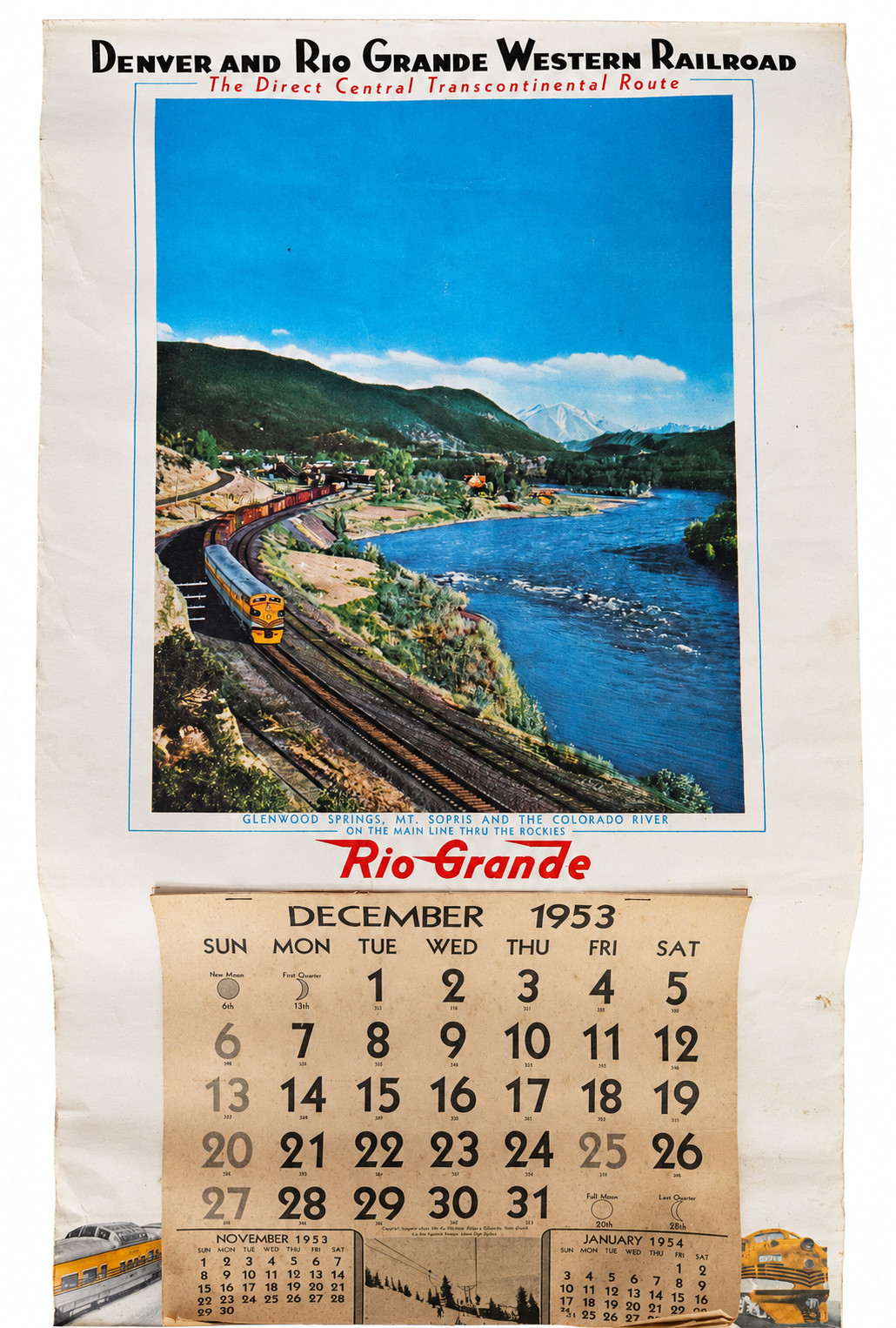 1953 Denver and Rio Grande Western Railroad Calendar