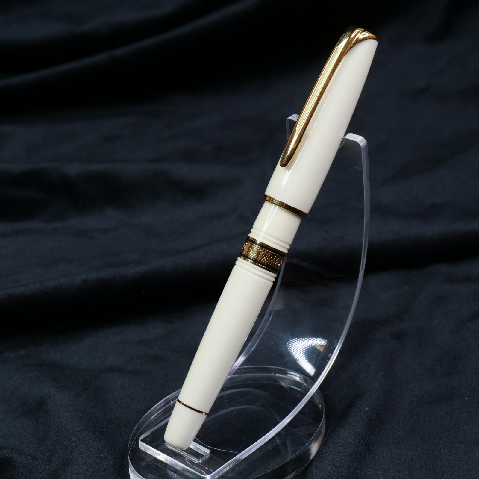 Waterman Charleston Ivory Fountain Pen 18k Gold Nib Paris France
