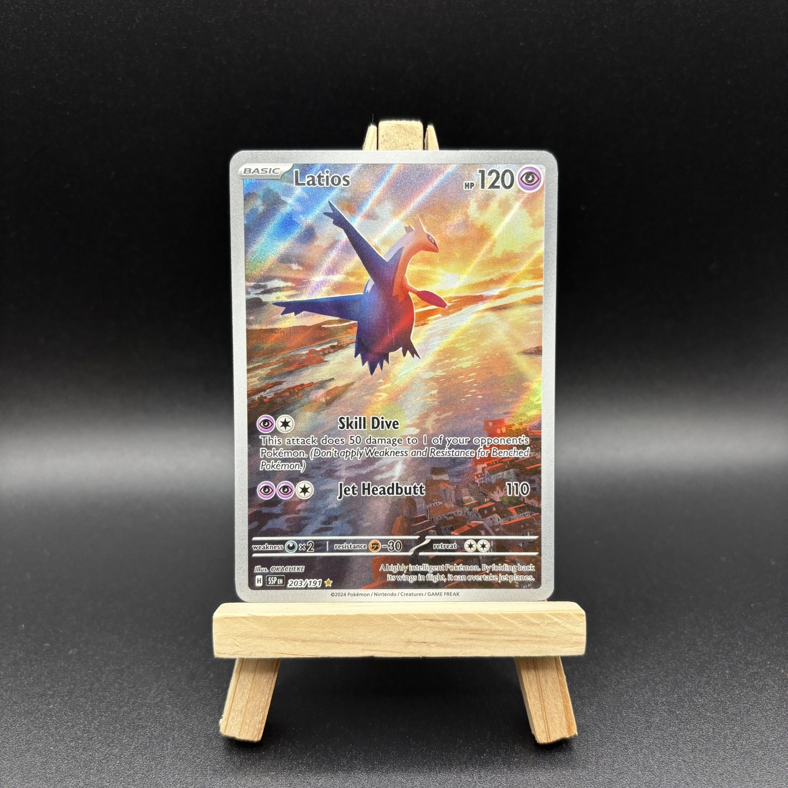 Pokémon Latios TCG Card 203/191 Surging Sparks Illustration, Rare, NM/M
