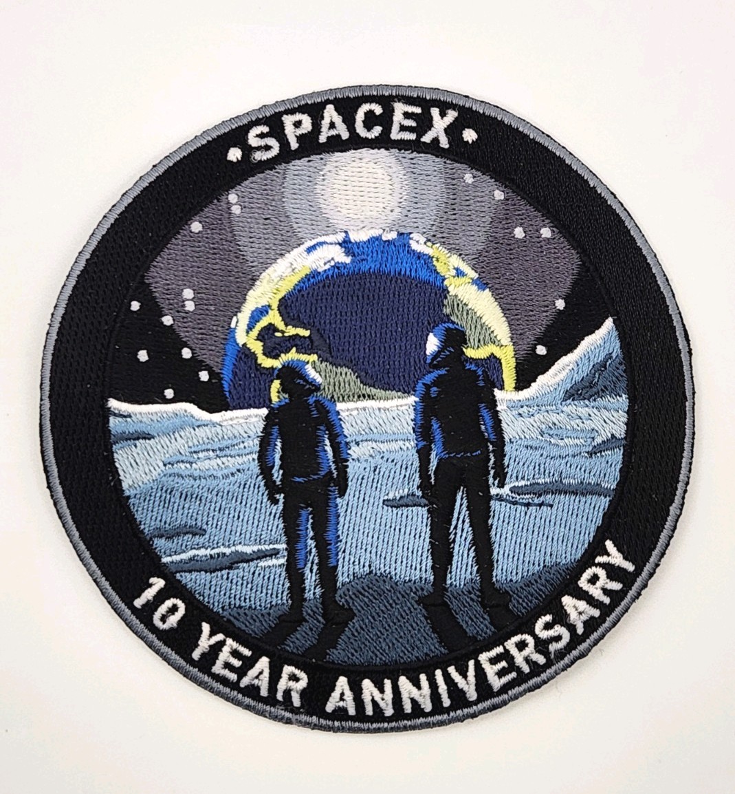 Authentic SpaceX 10 YEAR ANNIVERSARY Employee Mission Space Patch - RARE Authentic SpaceX 10 YEAR ANNIVERSARY Employee Mission Space Patch - RARE