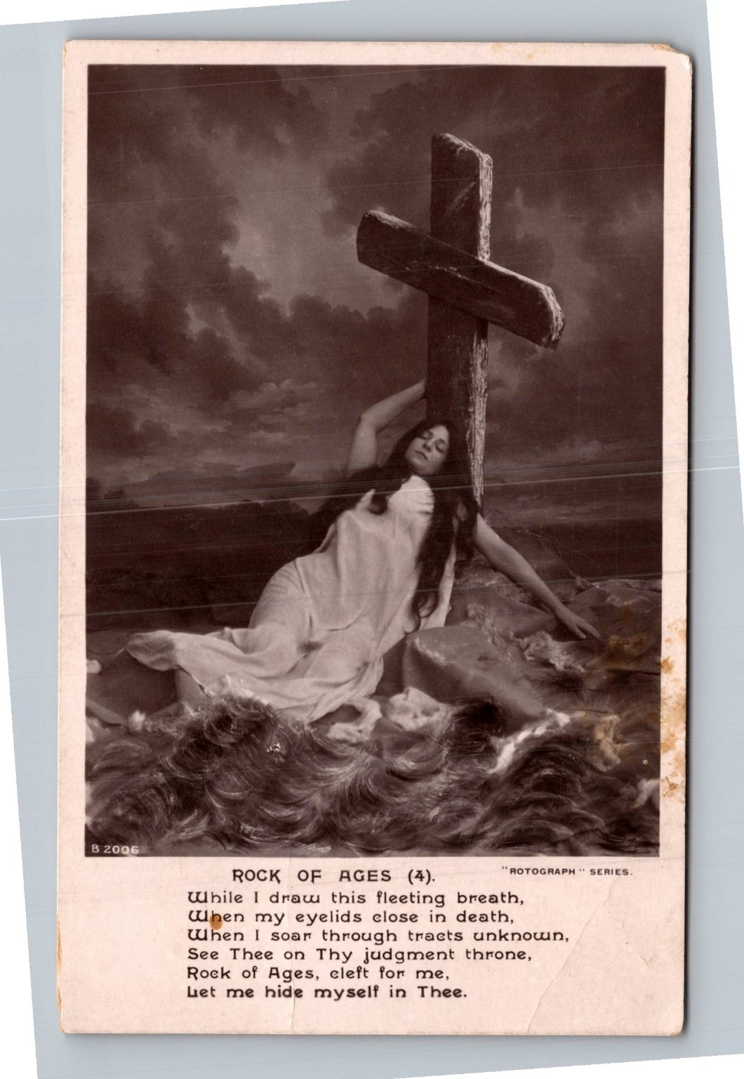 Rock of Ages RPPC Postcard - The Rotograph Co. - Religious Allegory B 2005 Rock of Ages RPPC Postcard - The Rotograph Co. - Religious Allegory B 2005