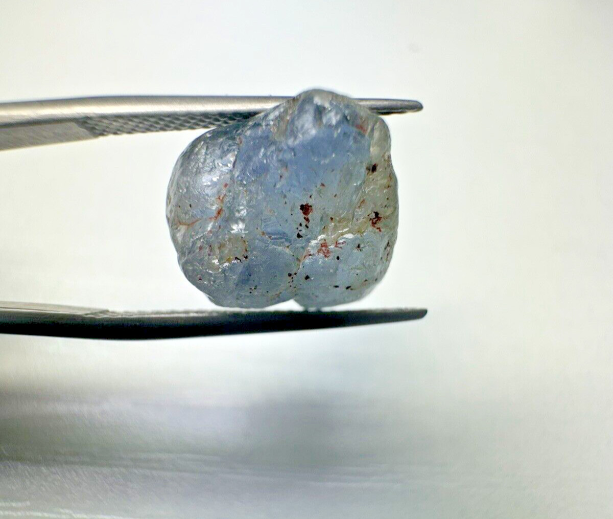 Sapphire Powder Blue faceting rough gemstone Tanzania 14.49 carats Sapphire Powder Blue faceting rough gemstone Tanzania 14.49 carats