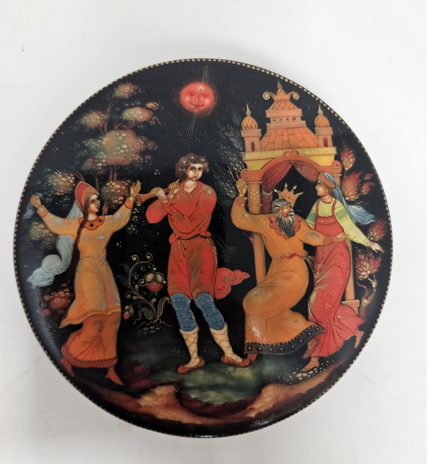 Authentic 1996 Russian Palekh Lacquer Box - 
