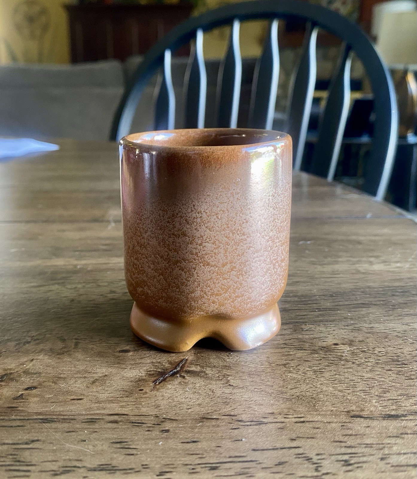 Vintage Frankoma Pottery Plainsman Brown Mini Sugar Bowl Set 1B 5XS Vintage Frankoma Pottery Plainsman Brown Mini Sugar Bowl Set 1B 5XS
