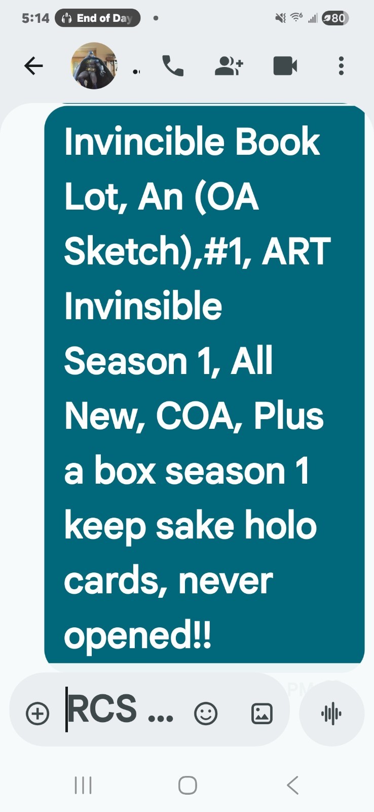 Invincible 4 Pc Lot, An (OA Sketch),#1, ART Invinsible Season 1, All New, COA, Invincible 4 Pc Lot, An (OA Sketch),#1, ART Invinsible Season 1, All New, COA,