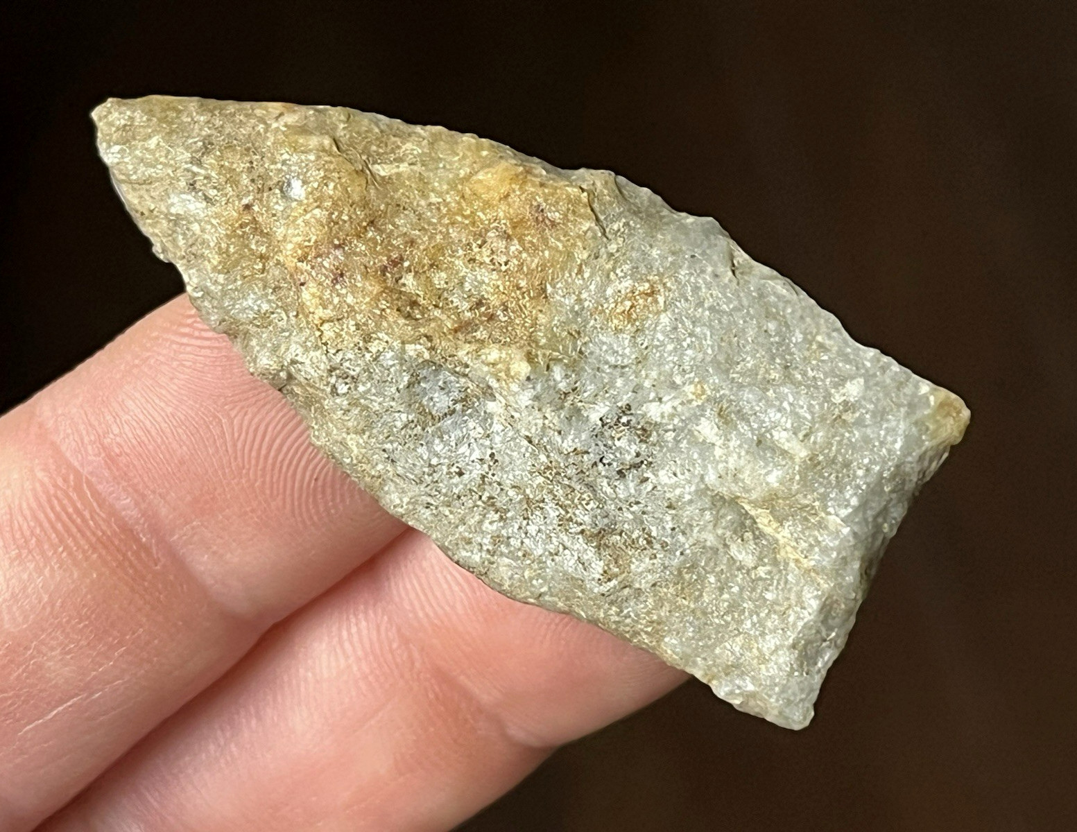 COLORFUL COLORADO LATE PALEO STEMMED POINT ARROWHEAD AUTHENTIC ARTIFACT JB2