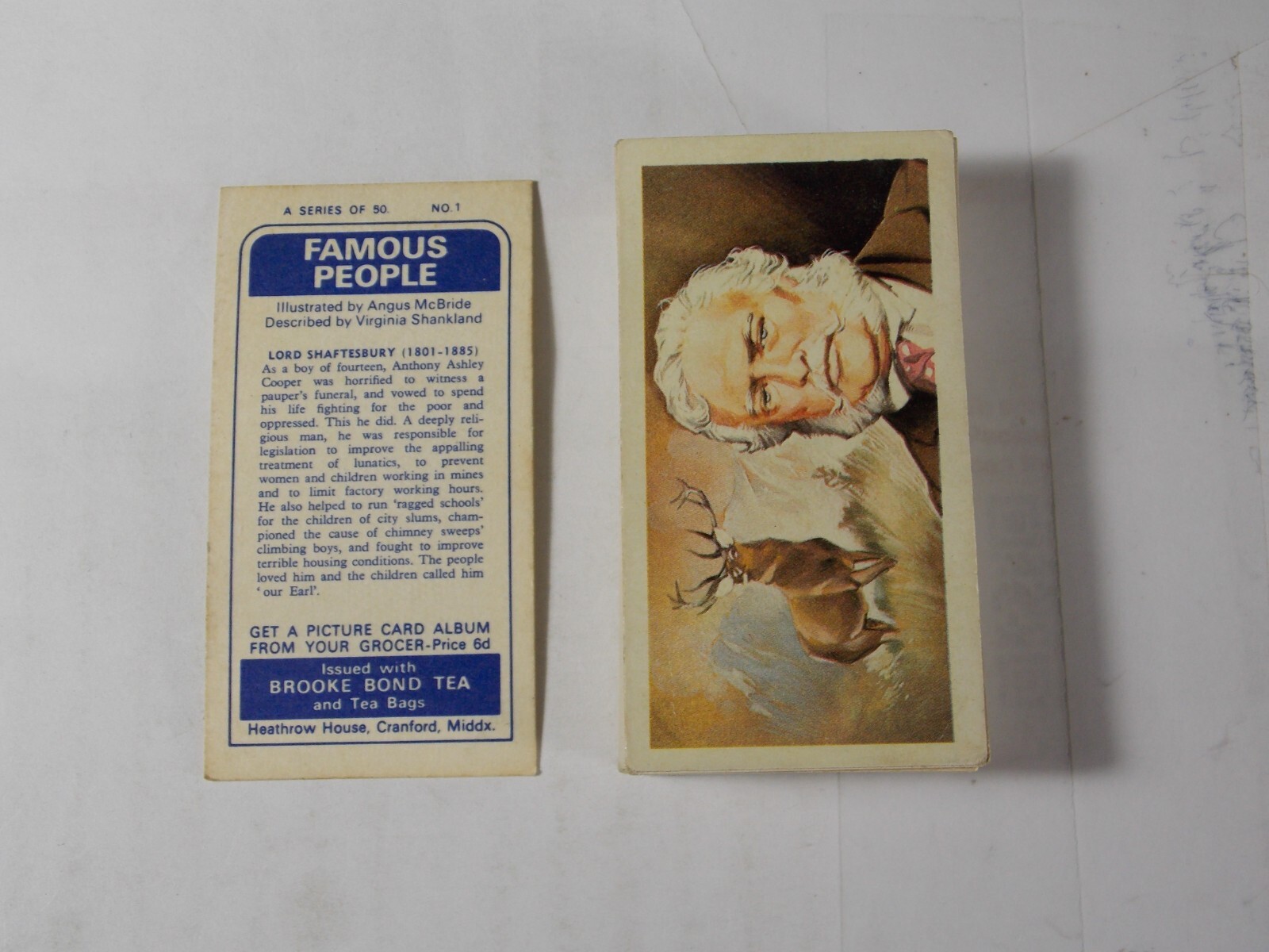 Brooke Bond Tea Cards Famous People 1969 Complete Set 50
