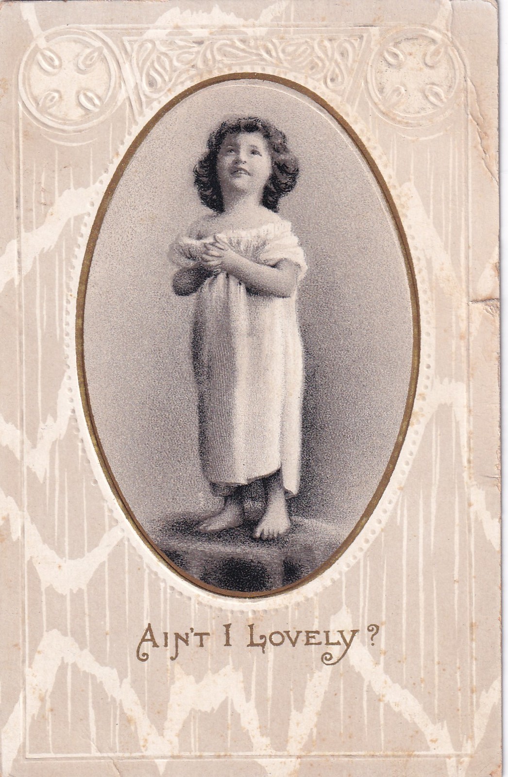 Cute Little Girl Ain\'t I Lovely Postcard D59 Cute Little Girl Ain\'t I Lovely Postcard D59