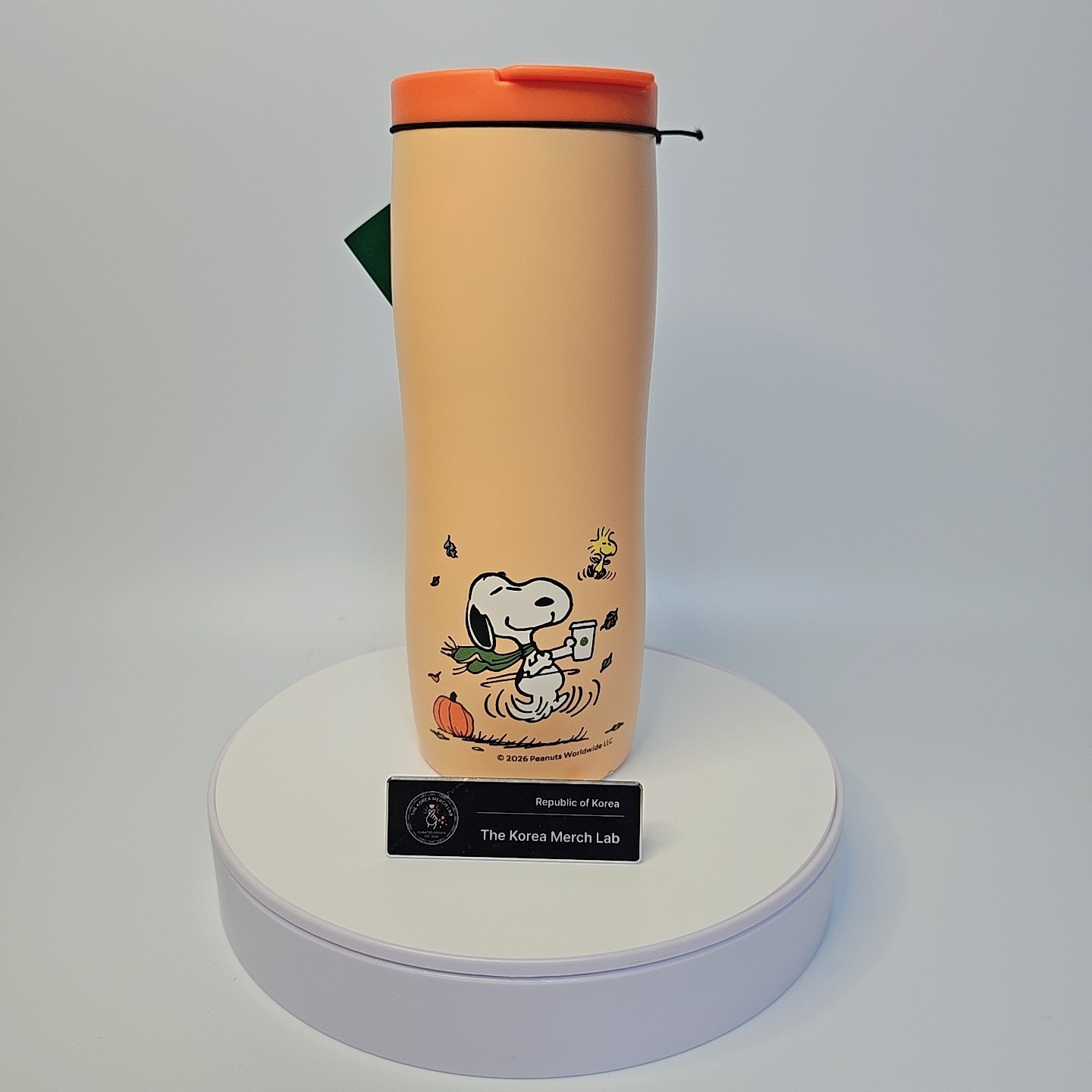 Starbucks Korea 2026 Peanuts Snoopy Pumpkin Flowline Stainless Tumbler Cup 473ml